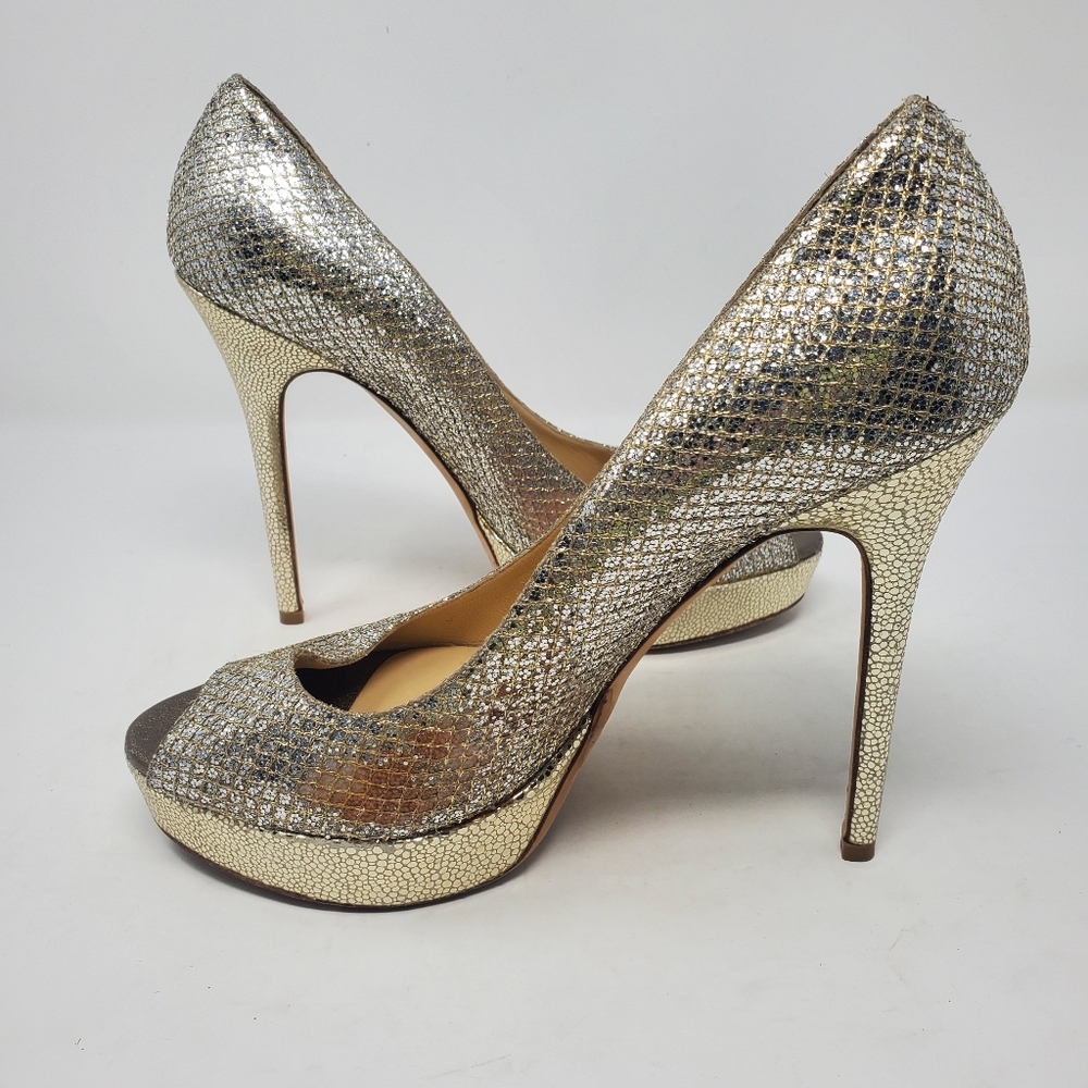Jimmy Choo Champagne Pumps - Picture 8 of 9